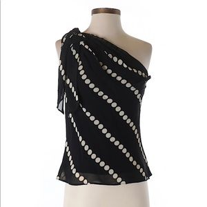 Milly Off the Shoulder S 4 Polka Dot Blouse Top